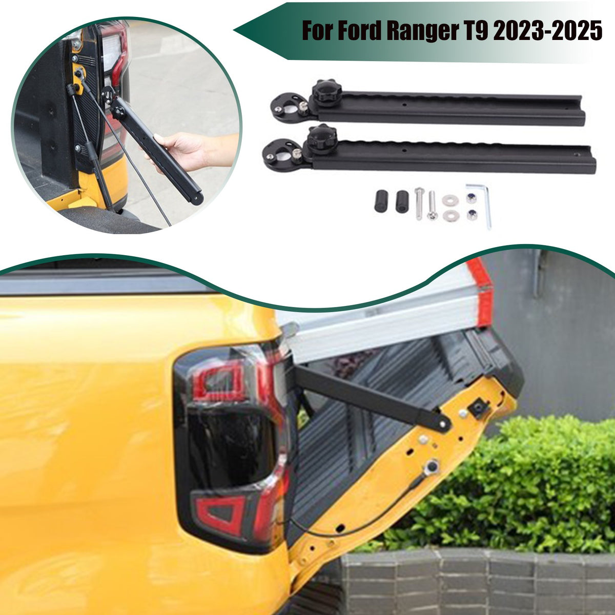 Carbon Steel Tailgate Stop limiter Bracket For Ford Ranger T9 2023-2025 1