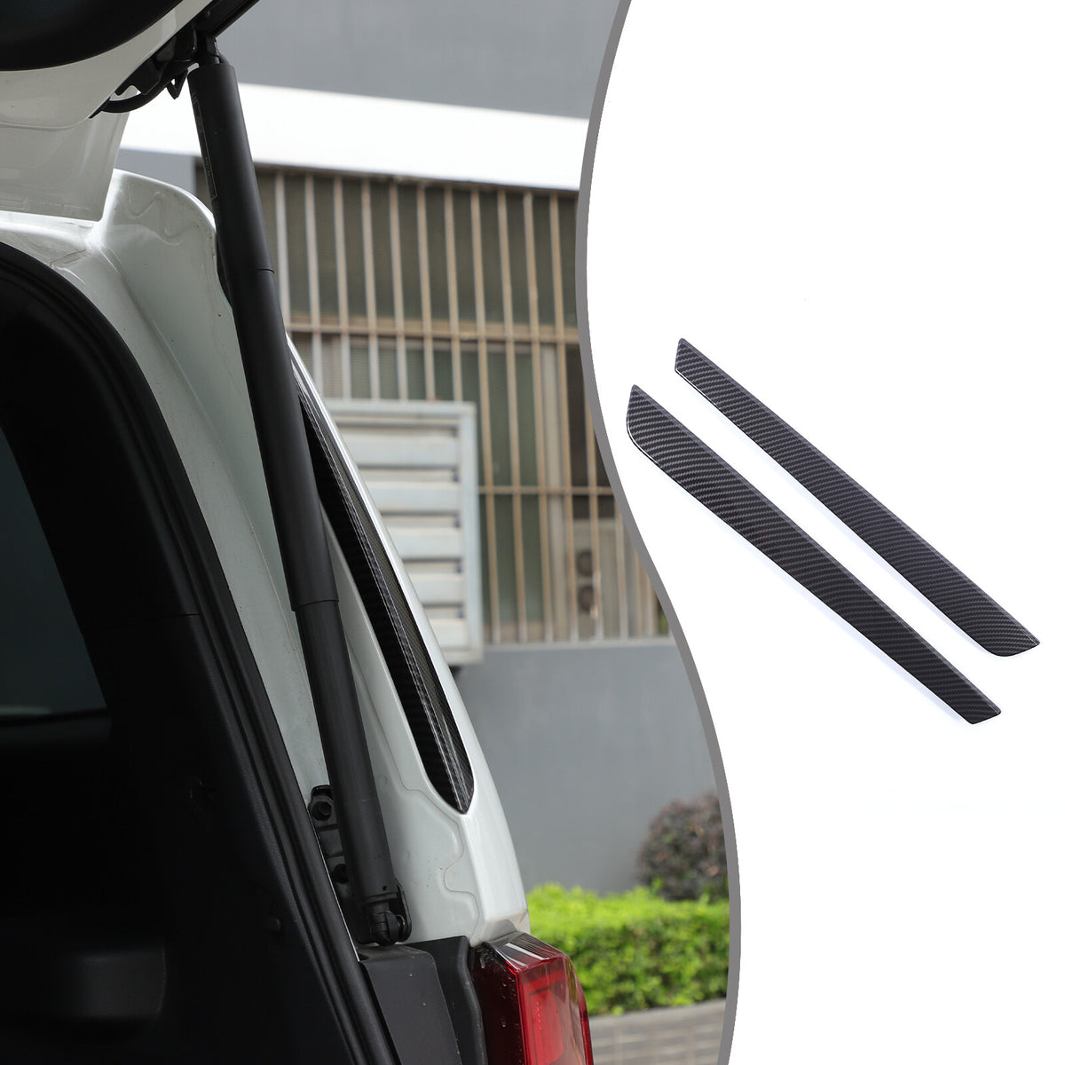 Carbon Tailgate Rear Window Side Trim For Toyota Land Cruiser Prado LC250 24+ US 16