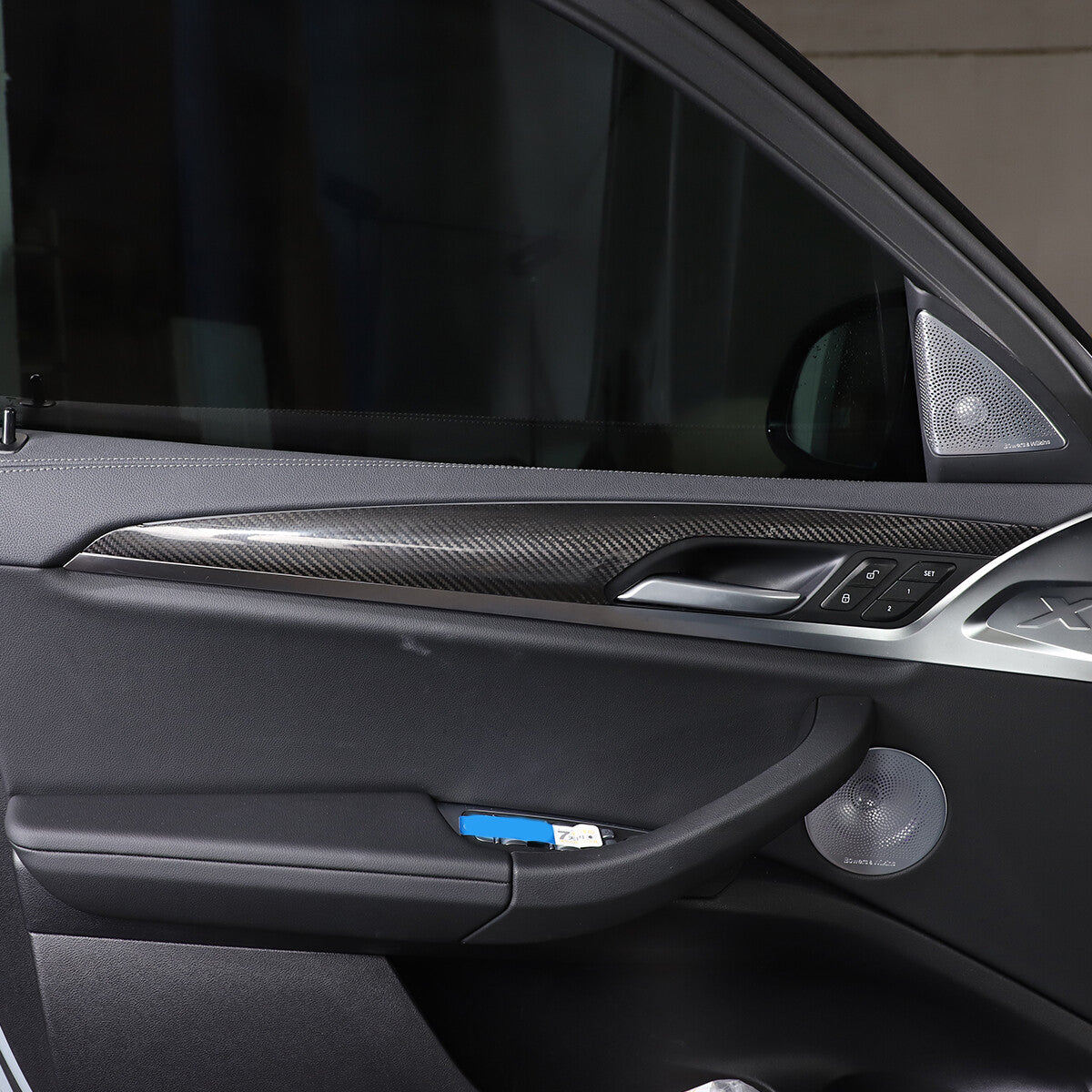 Real Dry Carbon Fiber Interior Door Panel Trim For BMW X3 G01 X4 G02 2018-21 US 8