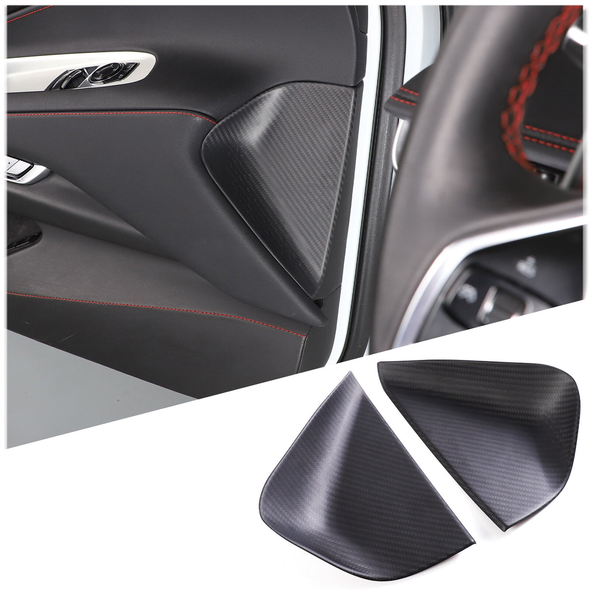 Matte Real Carbon Fiber Interior Exterior Trim Cover For Corvette C8 2020-25 7