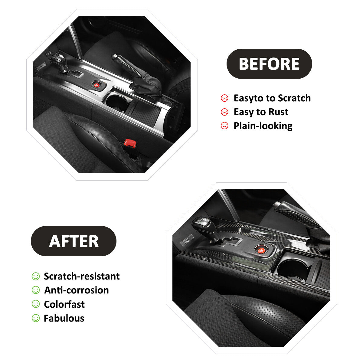 Real Carbon Fiber Central Control Gear Shift Panel Trim For Nissan GTR R35 08-16 7