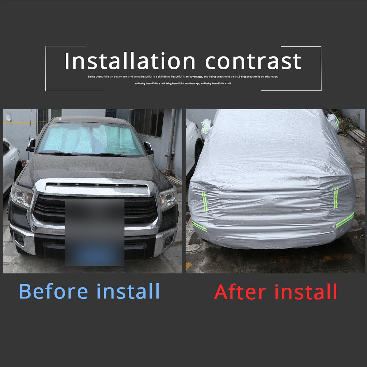 Full Car Cover Outdoor Waterproof Sun Heat Resistant For Toyota Tundra 2007-2021 7