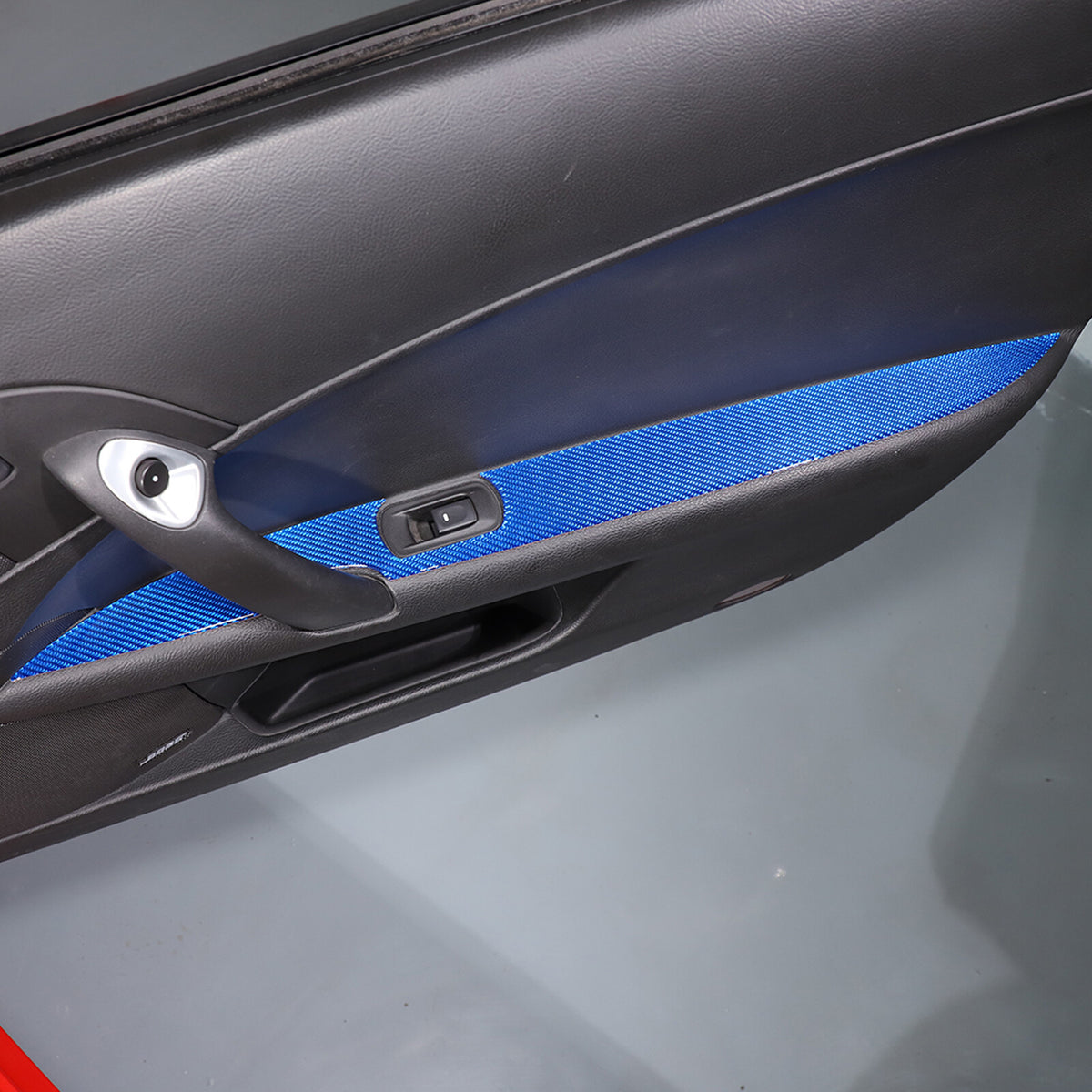 Blue Carbon Fiber Door Armrest Trim Panel For Corvette C6 2005-2013 5