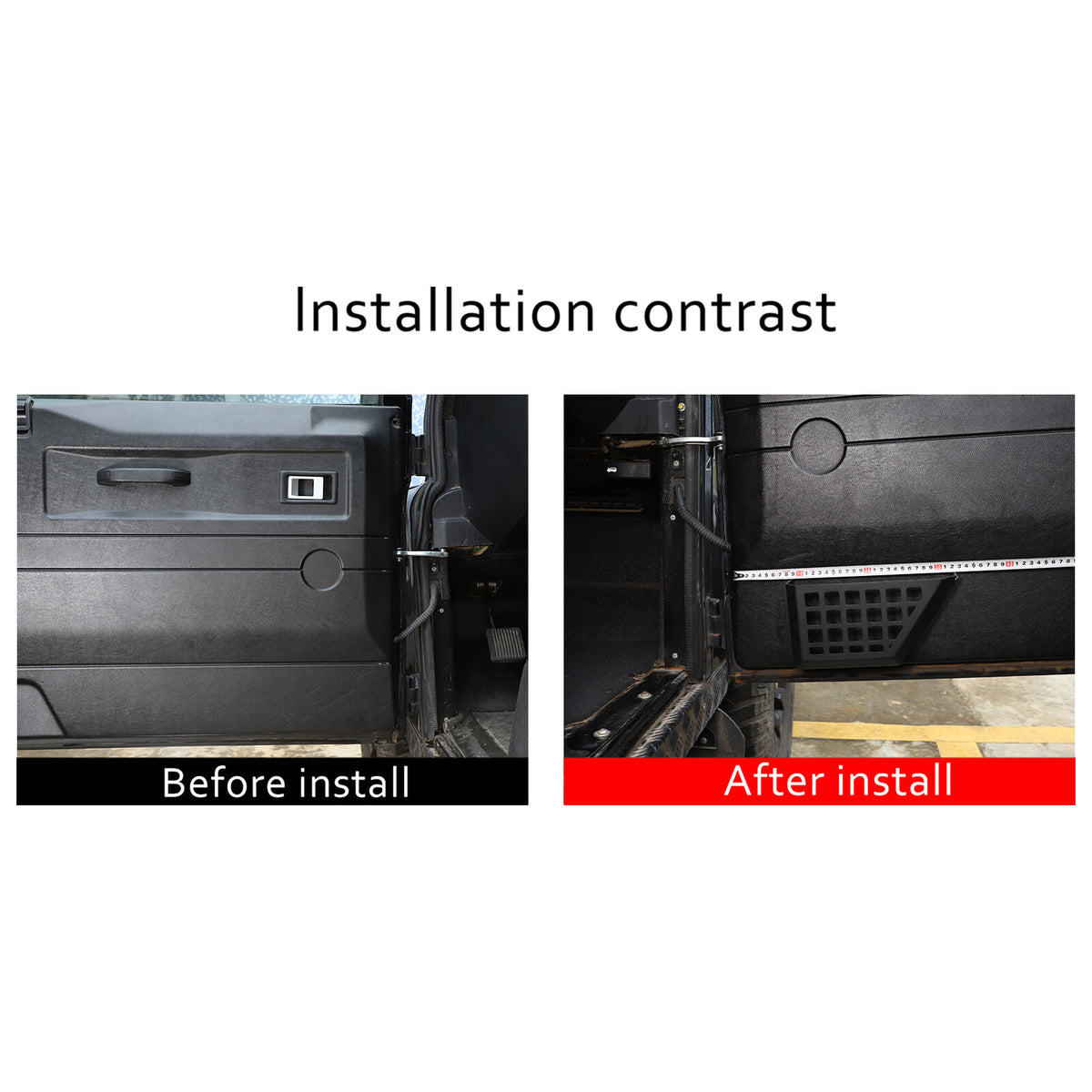 Rear Side Door storage basket Box Tray Molle Panel For Land Rover Defender 04-19 3