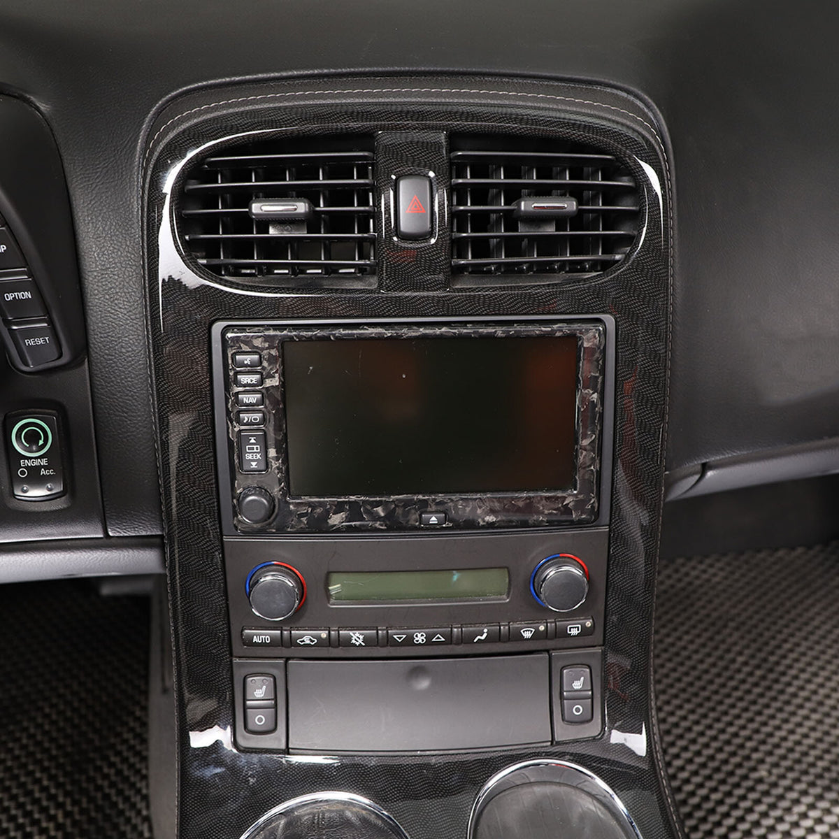 Forged Real Carbon Fiber Full Interior Set Decor Cover Trim Kit for Corvette C6 128