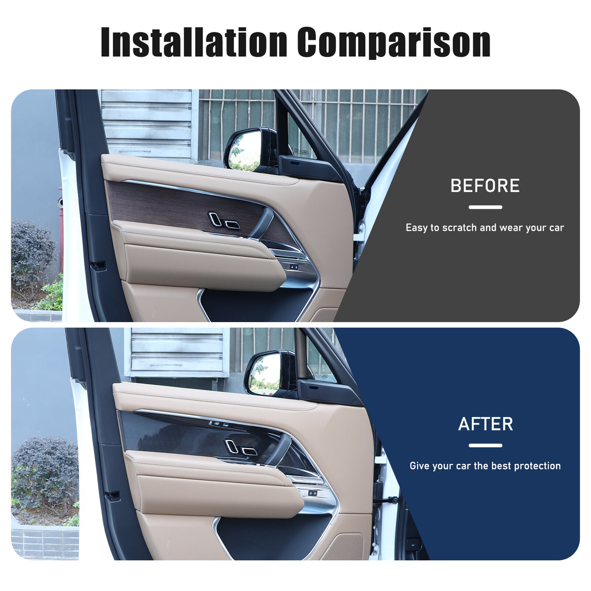Honeycomb Carbon Fiber Interior Door Panel Trim For LR Range Rover Vogue L460 22