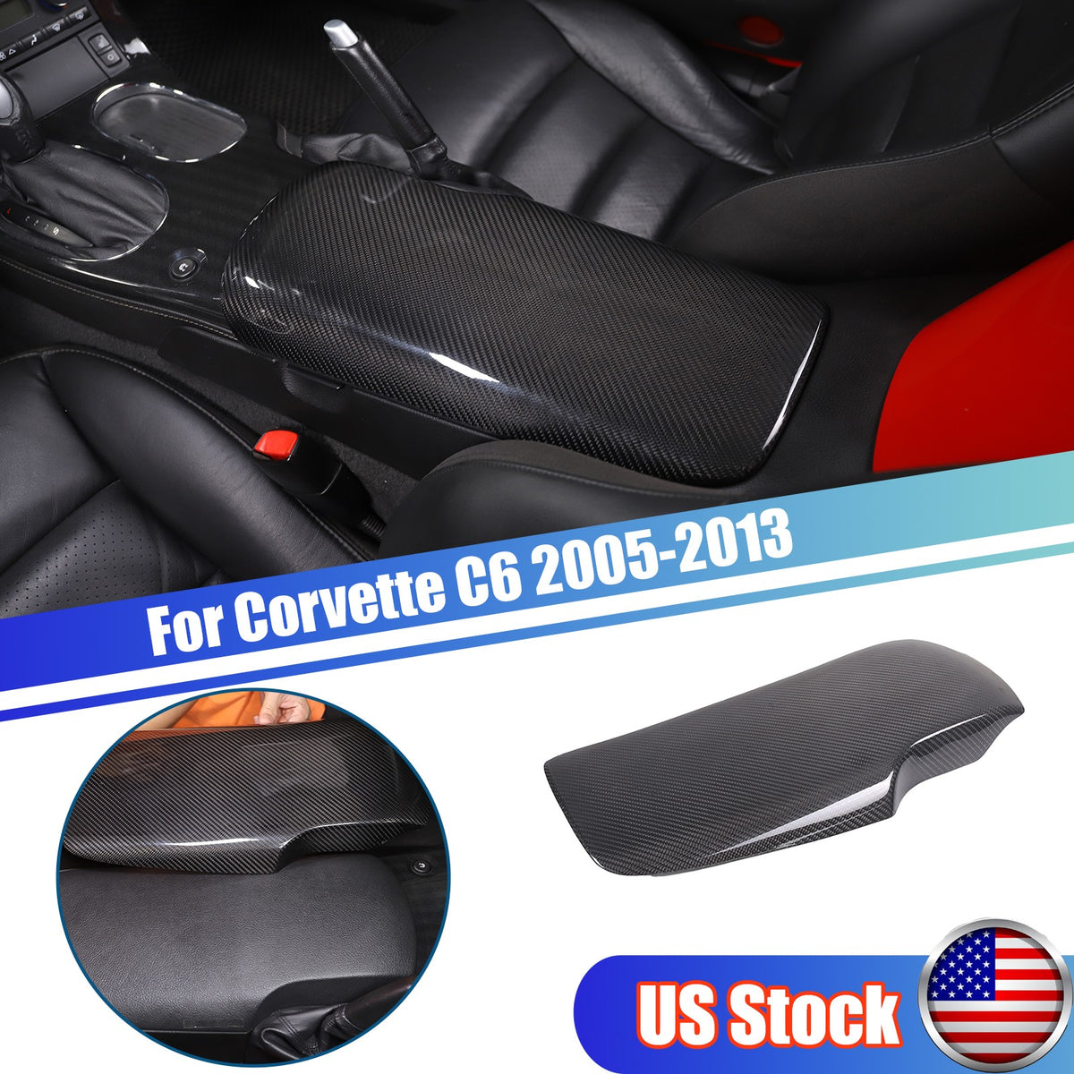 Real Carbon Fiber Interior Center Console trim For Corvette C6 2005-2013 121