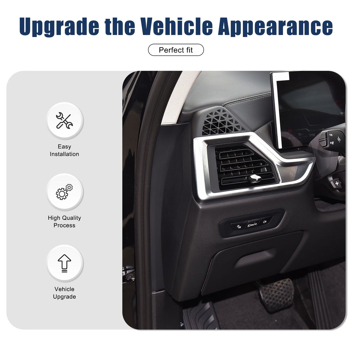 Real Carbon Fiber Dashboard Vent Trim Frame For BMW X5 G05 X6 G06 X7 G07 2023+ 15