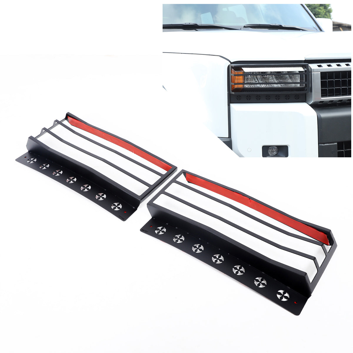 Front Headlight protection net cover trim For Toyota Land Cruiser LC250 24+ US 3