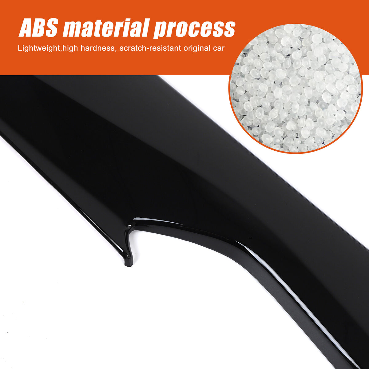 Glossy Piano Black ABS Interior Door Anti-Kick Panel Trim For Corvette C8 2020+ 9