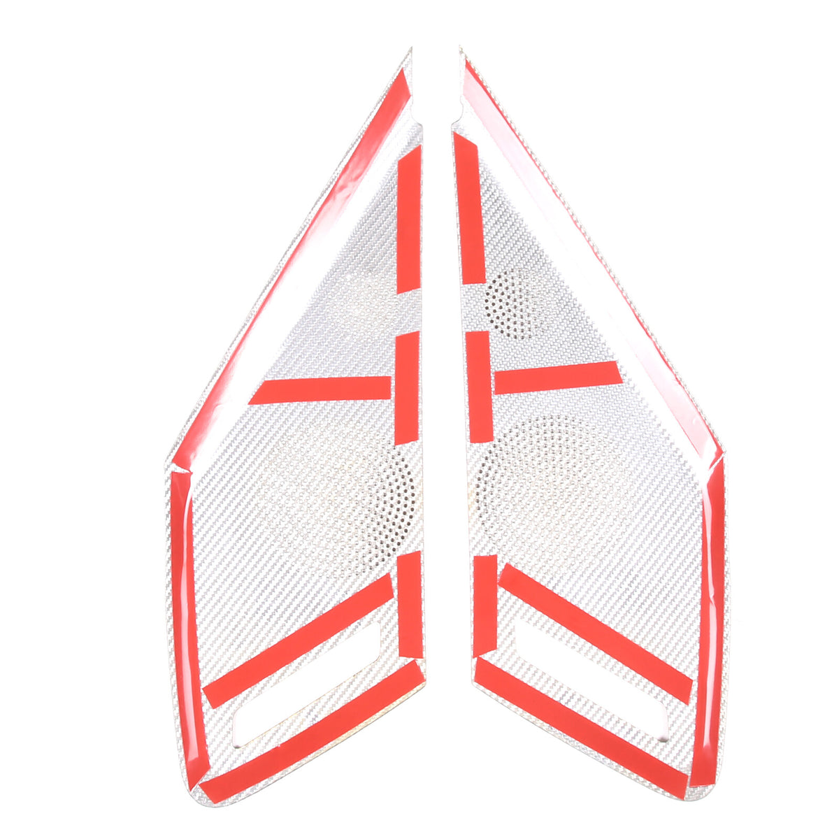 Yellow Real Carbon Fiber Inner Door Speaker Panel Cover For Corvette C8 2020-26 10