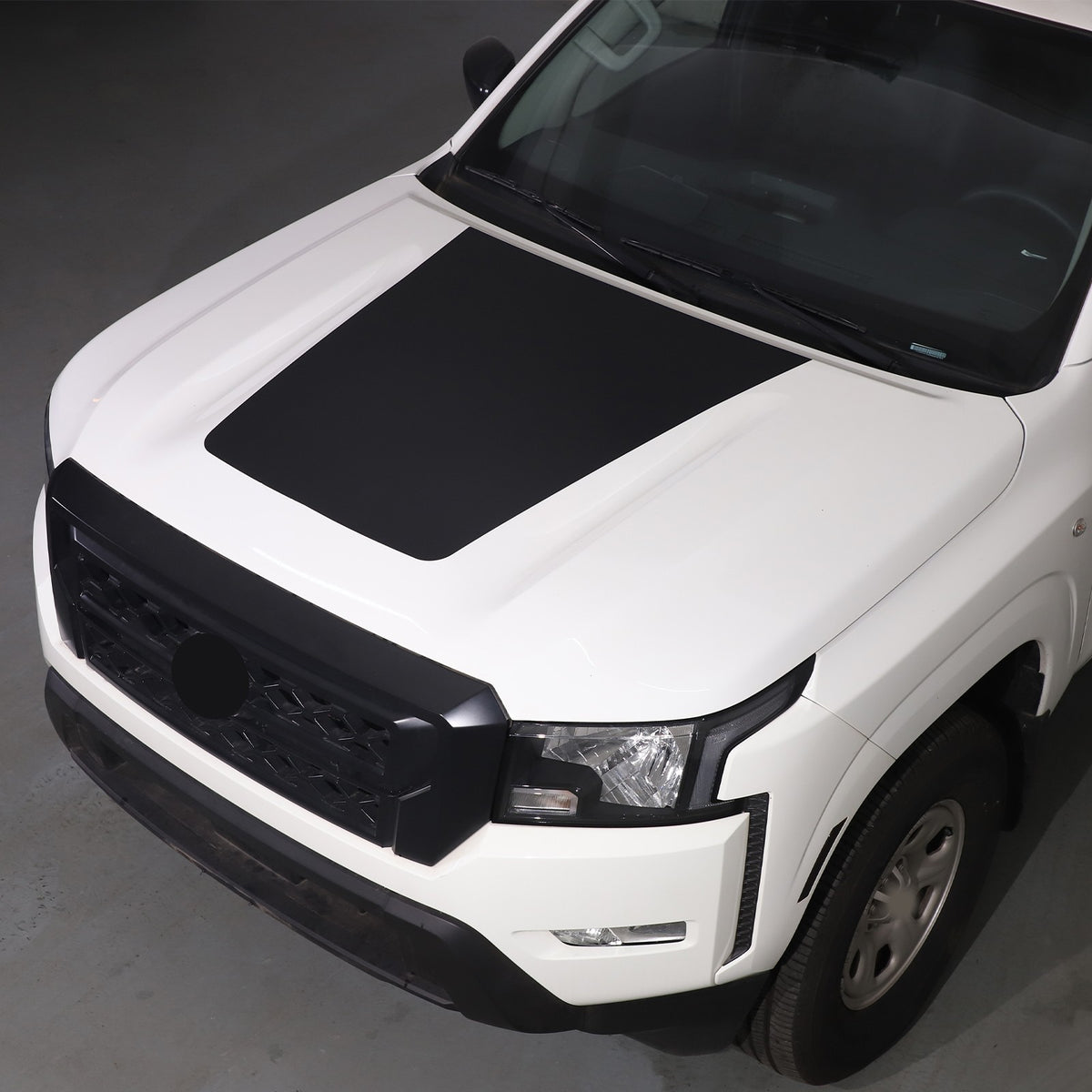 Black Front Exterior Hood Trim Sticker Decal For Nissan Frontier 2024+ US 10