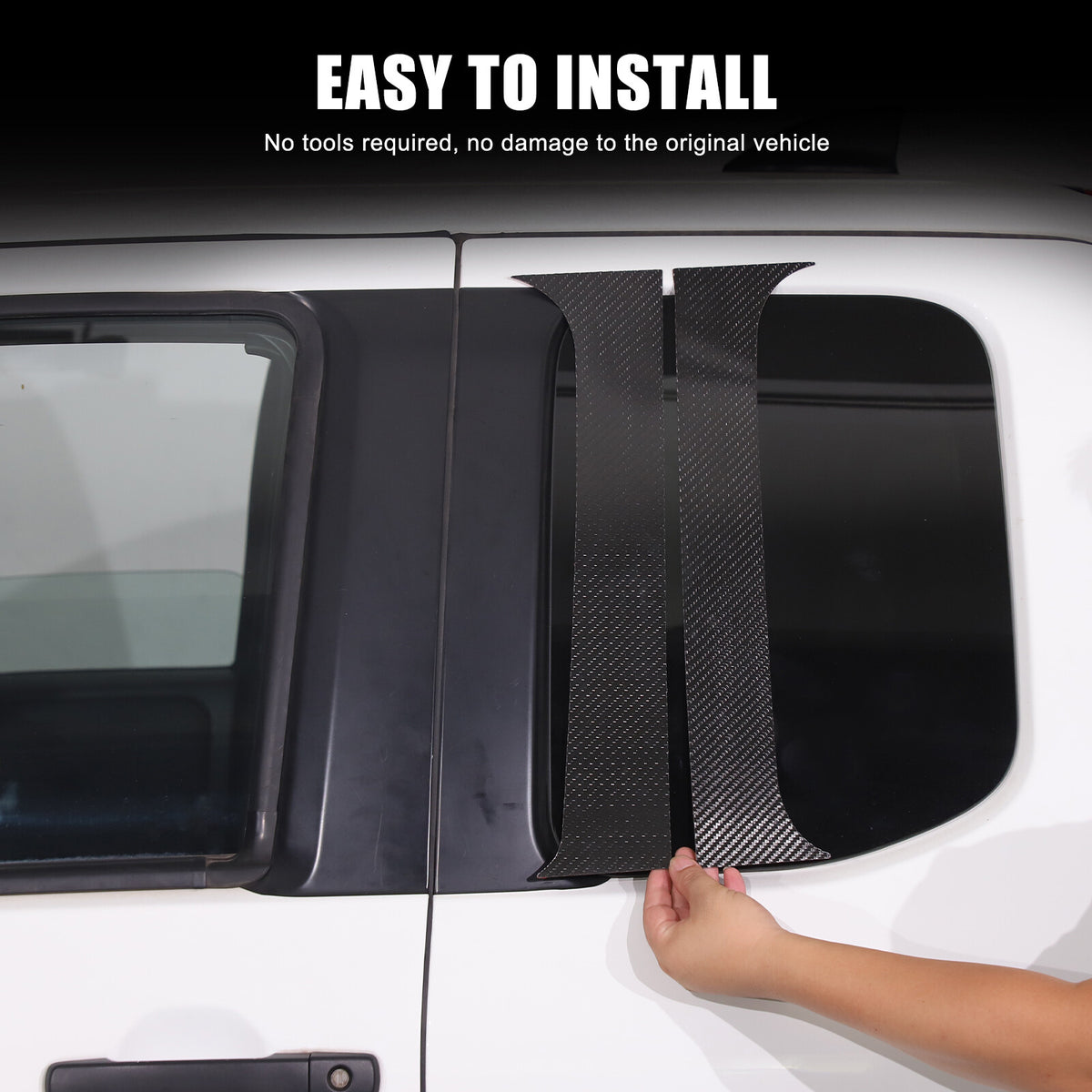 Carbon Fiber Center Door Pillar Post Trim Cover For Nissan Frontier D41 2024+ 14