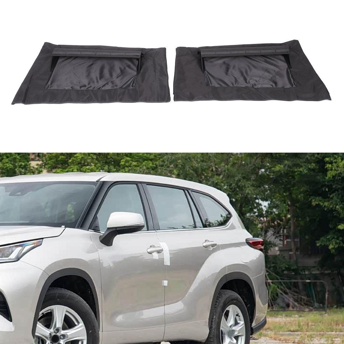 Rear Window Shade Cover Trim For Toyota Highlander XU50 2015-2021 1