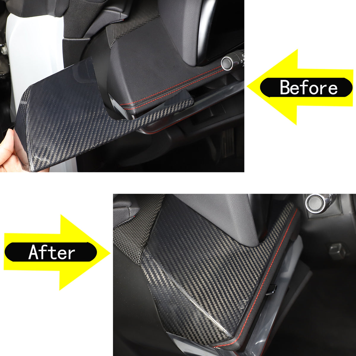 Real Dry Carbon Fiber Driver Side Air Vent Upper Trim For Corvette C8 20-25 2