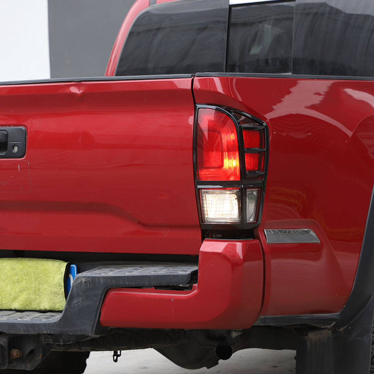 Glossy Black ABS Rear Taillight Trim Cover Bezel Trim For Toyota Tacoma 2016-23 3