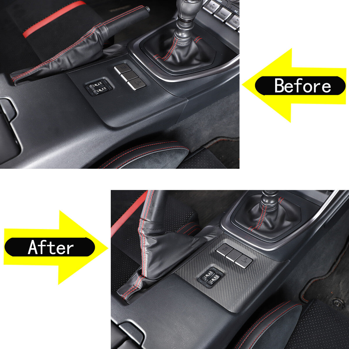 Matte Real Carbon Fiber Interior Center Trim Set For GR86/Subaru BRZ 2022+ 156