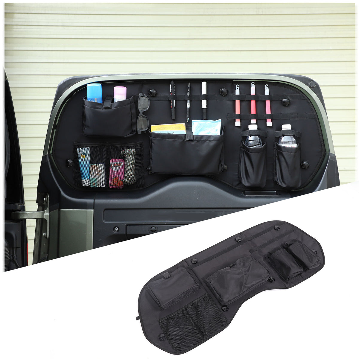 Tailgate Window Tactical Molle Storage Bag Pouch For Land Rover Defender 2020-24 2
