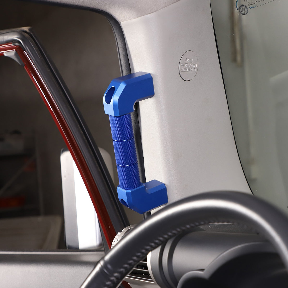 Blue A-pillar Handle Replacement Trim For 2007-2021 Toyota FJ Cruiser 14