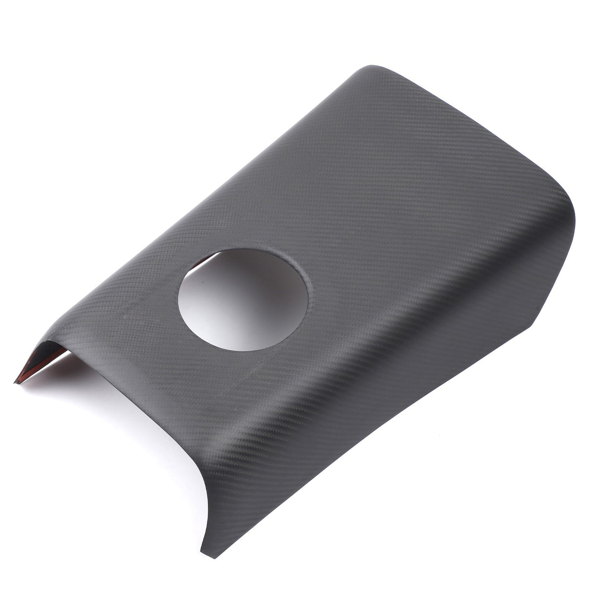 Matte Real Carbon Fiber Rear Cup Holder Panel Trim For Nissan GTR R35 2008-2016 5
