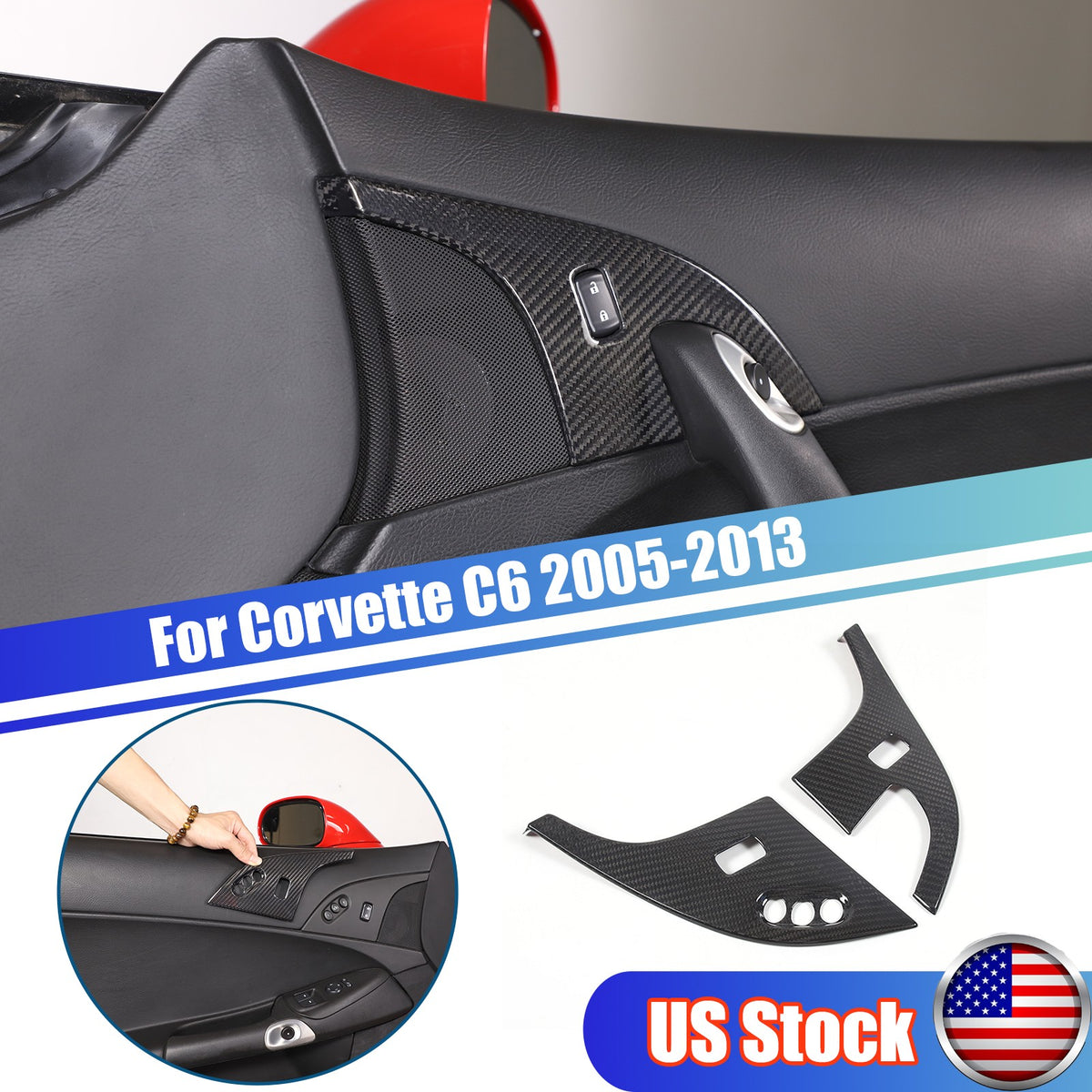 Real Carbon Fiber Interior Center Console trim For Corvette C6 2005-2013 37