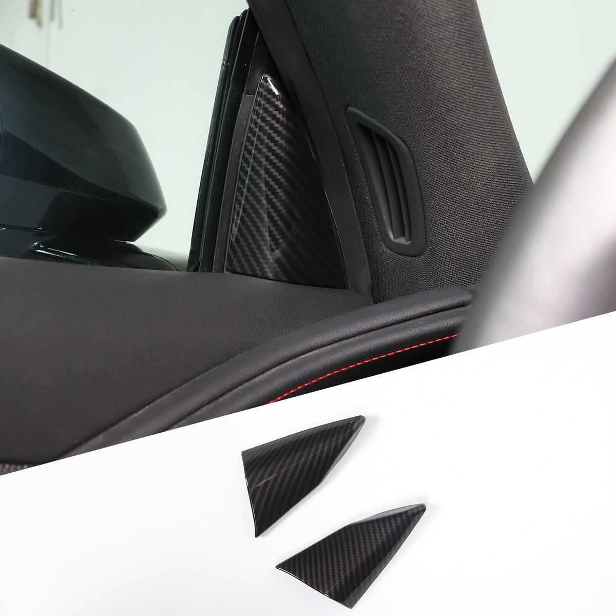 Carbon Fiber ABS Interior Full Decor Cover Trim Kit For Corvette C8 2020-2025 - Styles 31-35 23