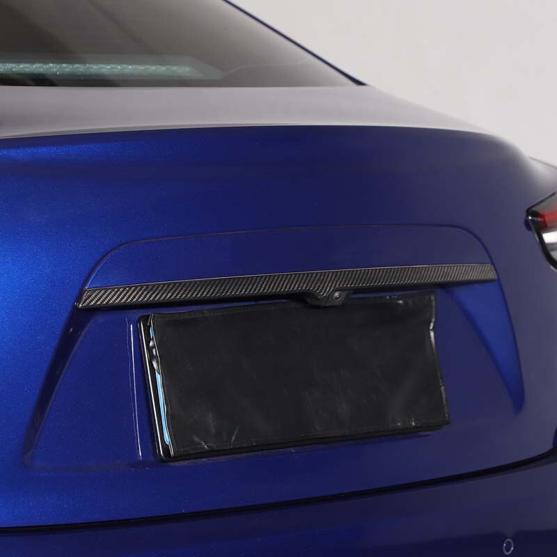 Carbon Fiber Rear Tailgate Trunk Lid Sill Cover Trim For Maserati Ghibli 2014-19 1