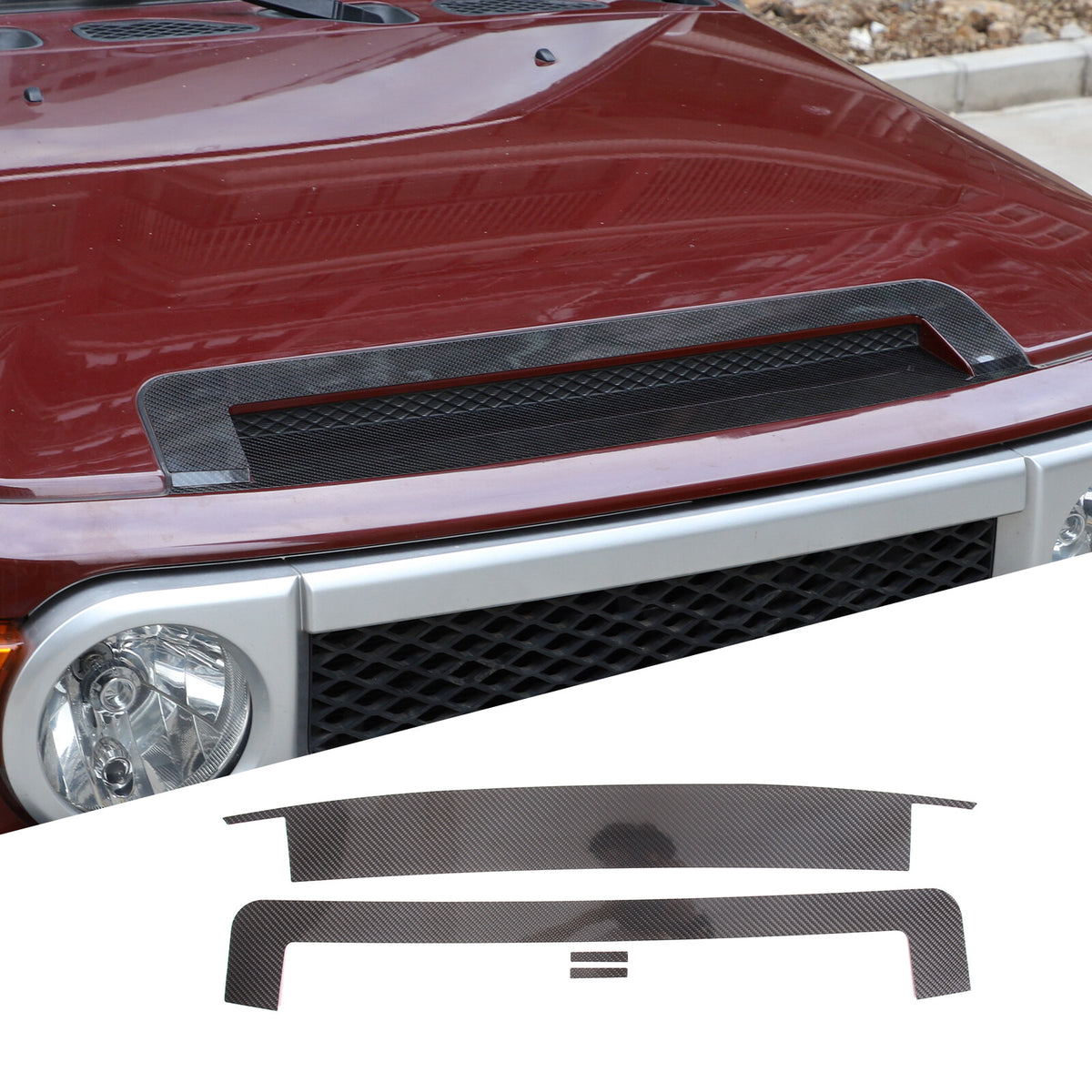 Front Hood Bumper Upper Trim Nose Cover For Toyota FJ Cruiser 2007-21 9