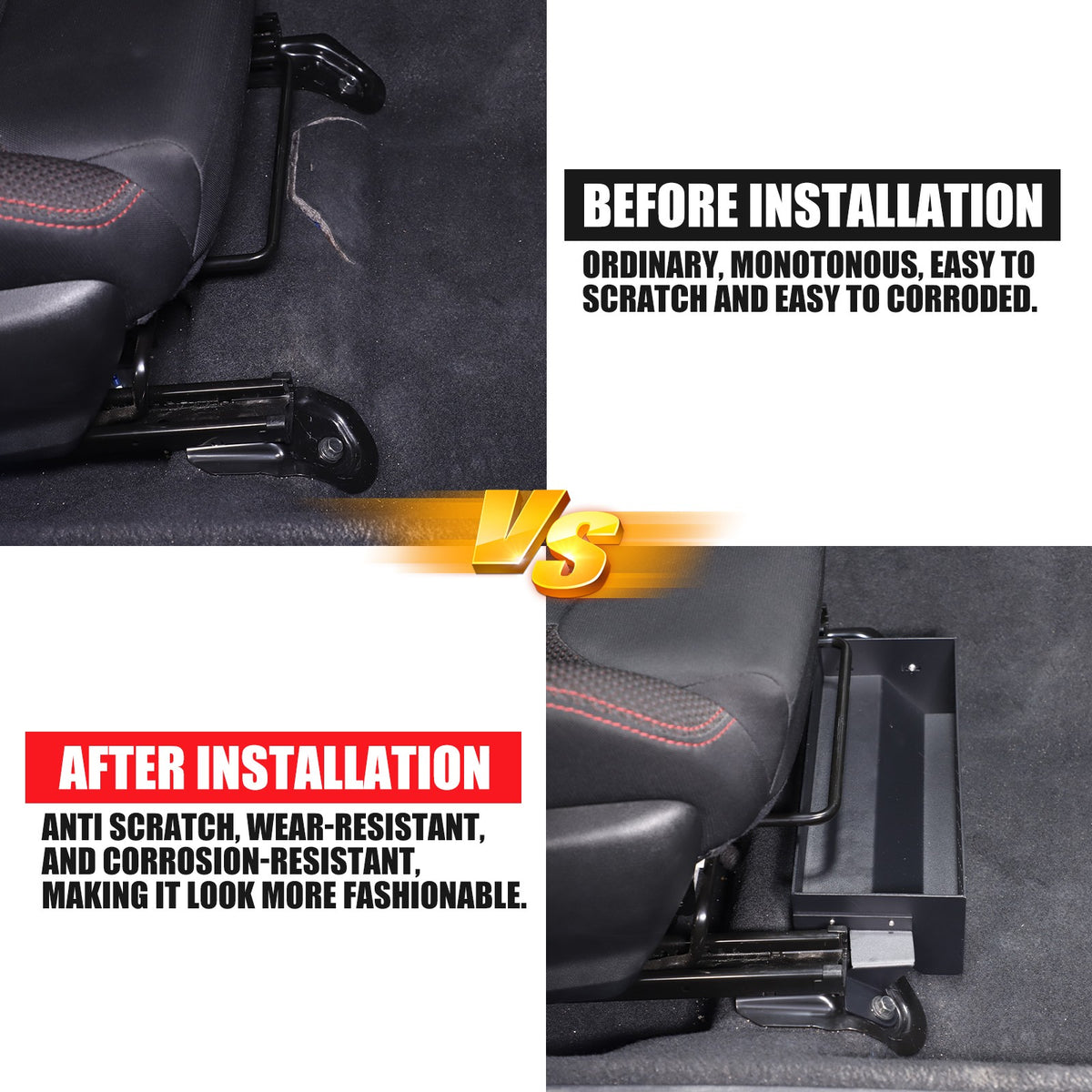 Aluminum Passenger Seat Under-Seat Storage Basket For Subaru WRX VB 2022+ 23