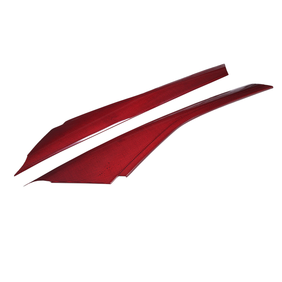 Red Carbon Fiber Exterior Windshield A Pillar Trim Cover For Corvette C7 14-19 10