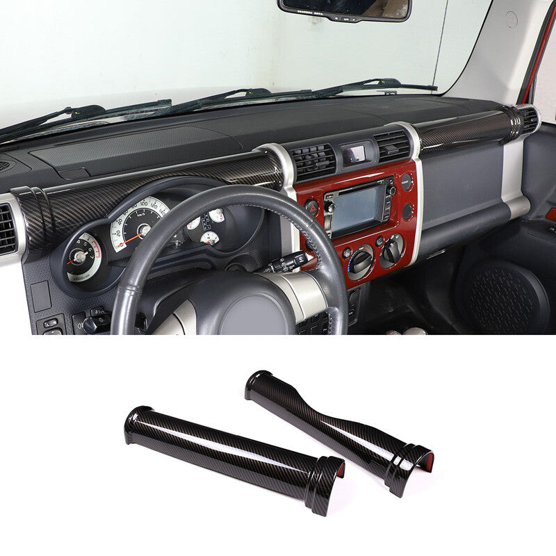 For Toyota FJ Cruiser 07-21 ABS Carbon Fiber Dashboard Center Console Cover Trim 6