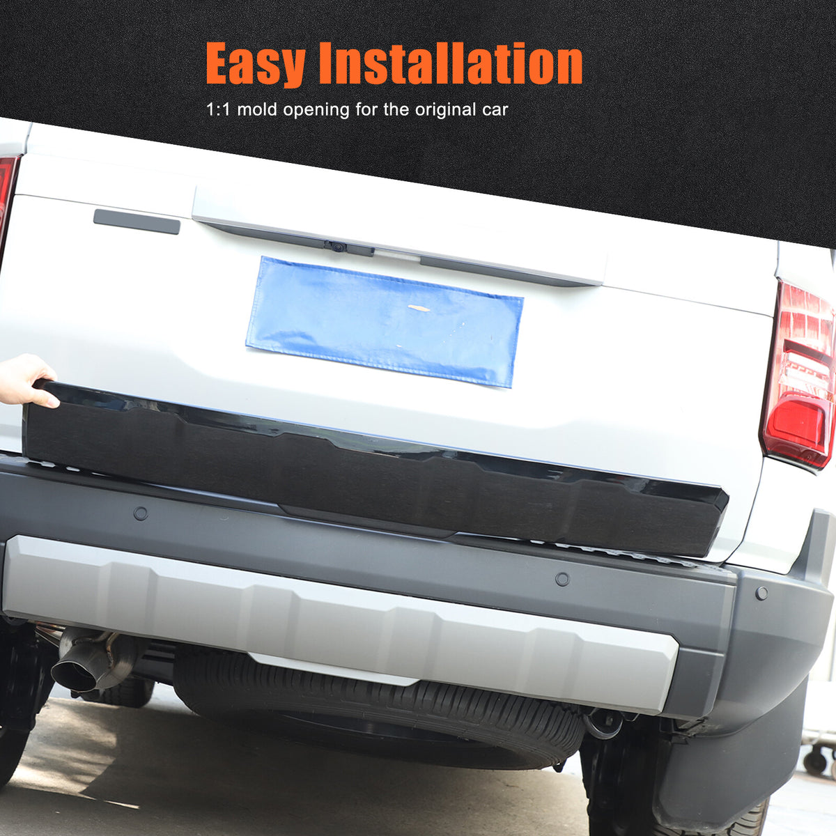 Glossy Black Rear Bumper Spoiler Guard For Toyota Land Cruiser LC250 24+ US 16