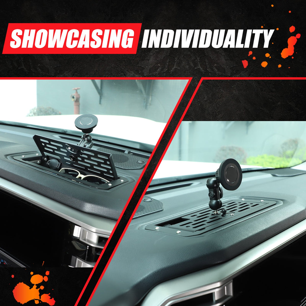 Off Road Dashboard Storage Box W/ Phone Bracket For Toyota Tundra/Sequoia 22+ 10