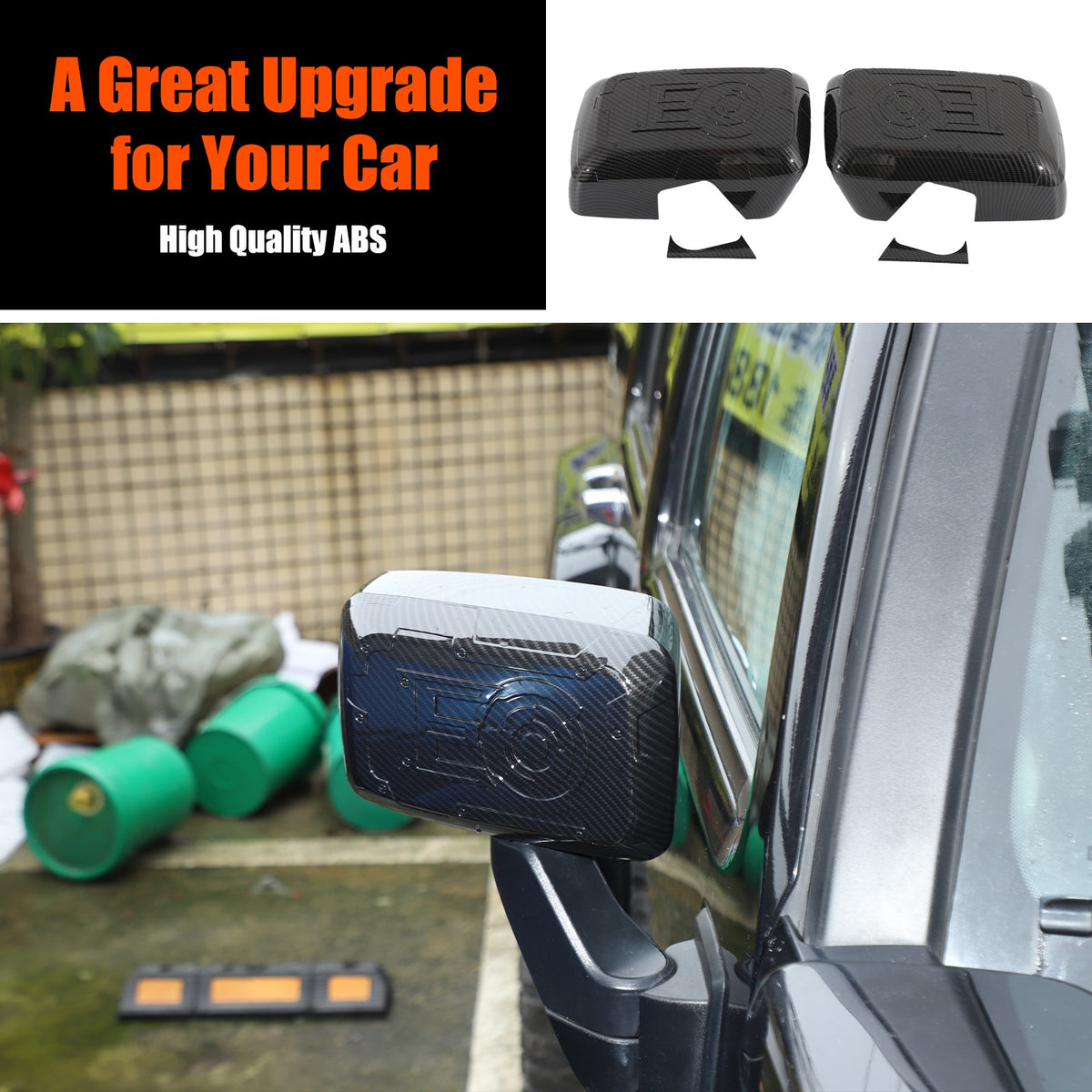 Mech ABS Carbon Fiber Outer Rearview Mirror Cover Trim For Hummer H3 2005-09 US 14