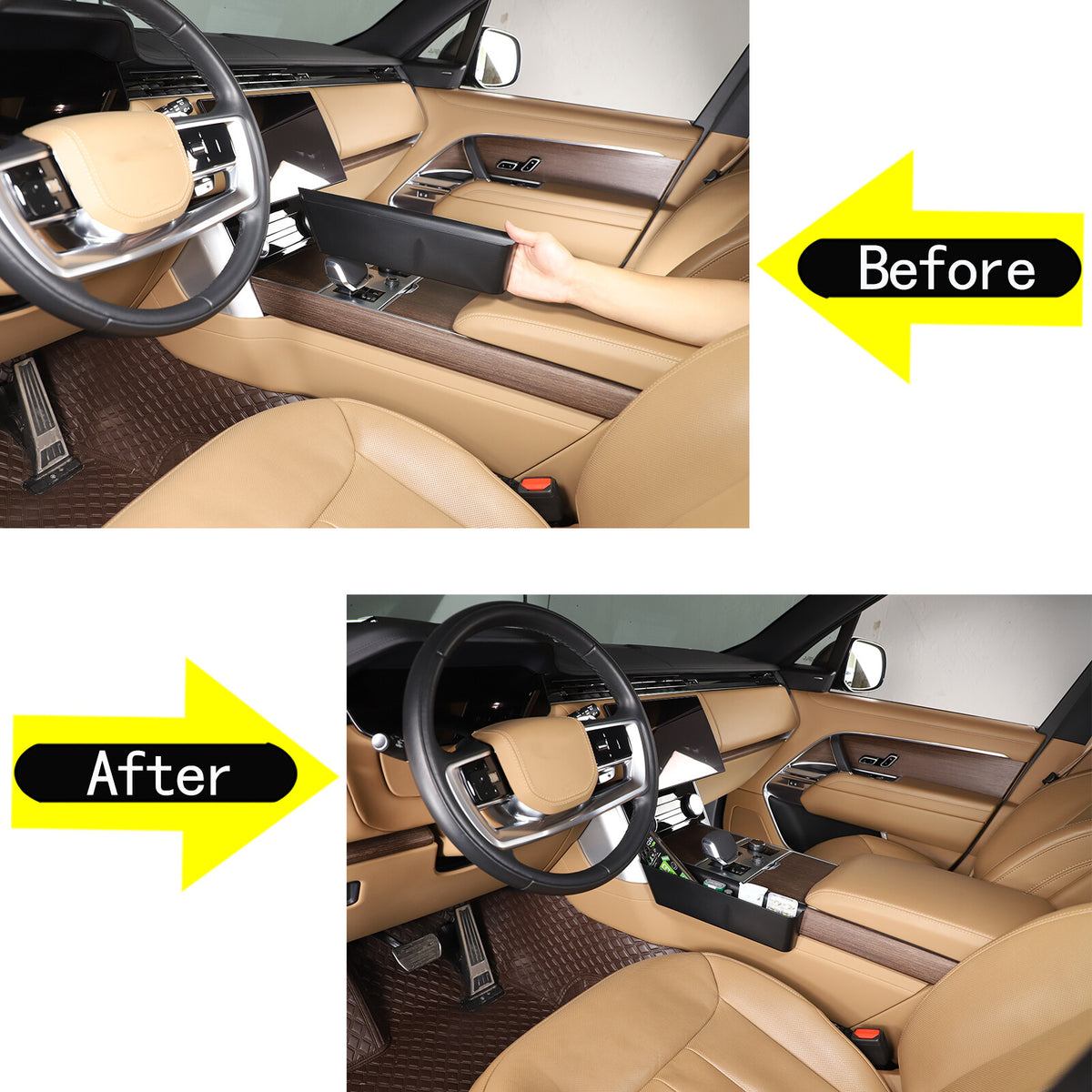Center Console Gear Shift Side Storage Box Tray For Range Rover Vogue 23-24 11