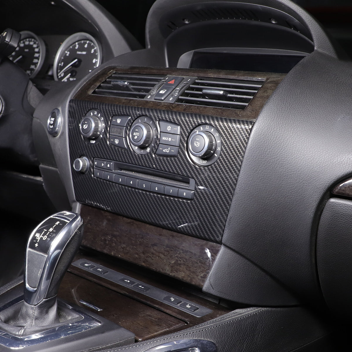 ABS Carbon Center Air Conditioning Cover Trim For BMW 6 Series E63 E64 2004-2009 20