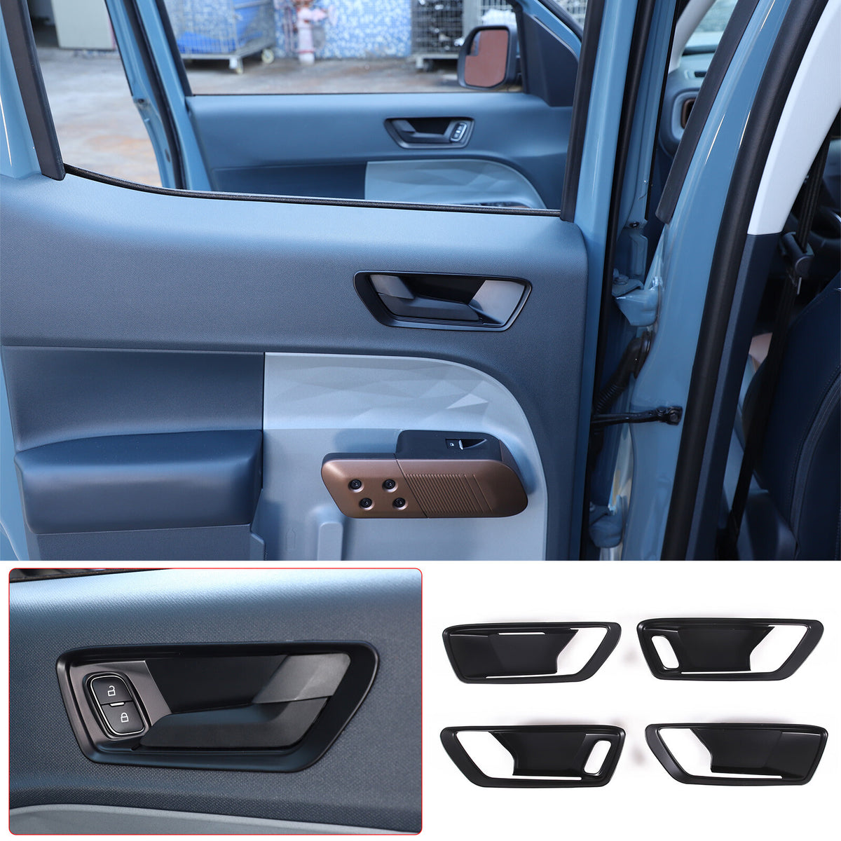 Matte Black Full Interior Set Panel Decor Cover Trim Kit For Ford Maverick 22-24 29