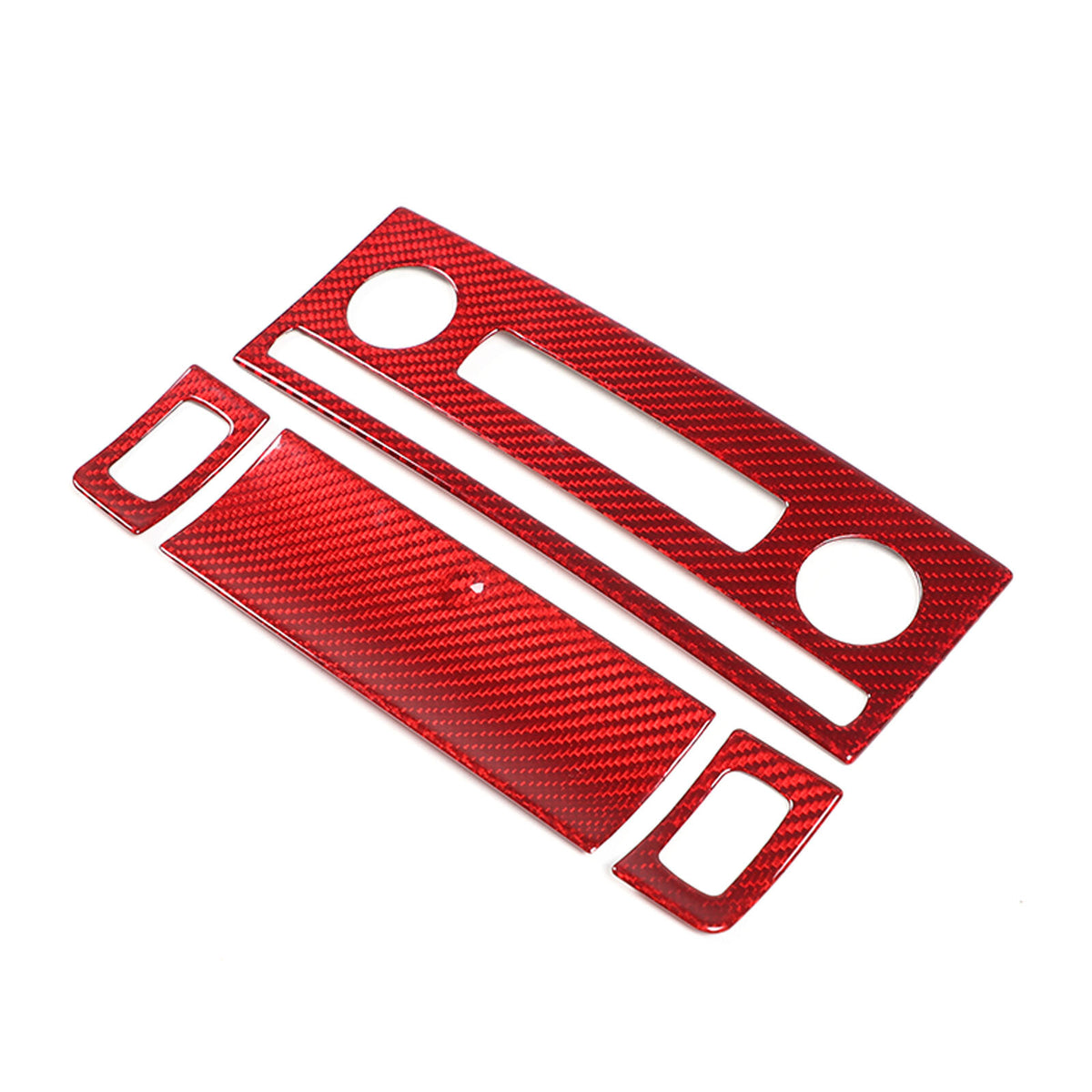 Red Real Carbon Fiber Center Console Air Conditioner Trim For Corvette C6 05-13 8