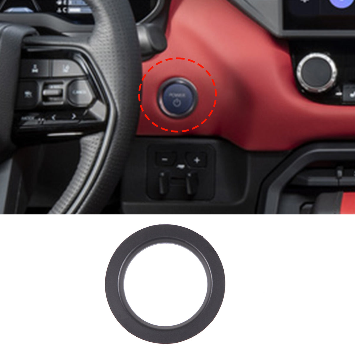 Matte Black ABS Interior Decoration Cover Trim Kit For Toyota Tundra 2022-26 US - Variants 1-5 33