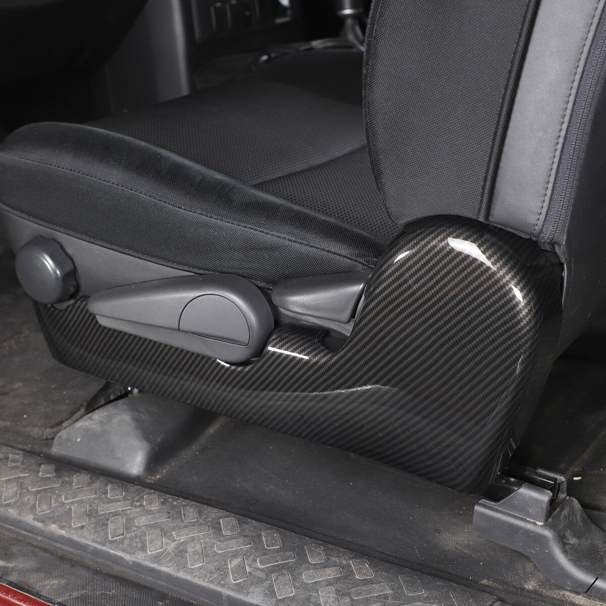 Carbon Fiber Style Seat Handle Panel Cover Trim For Toyota FJ Cruiser 07-21 2