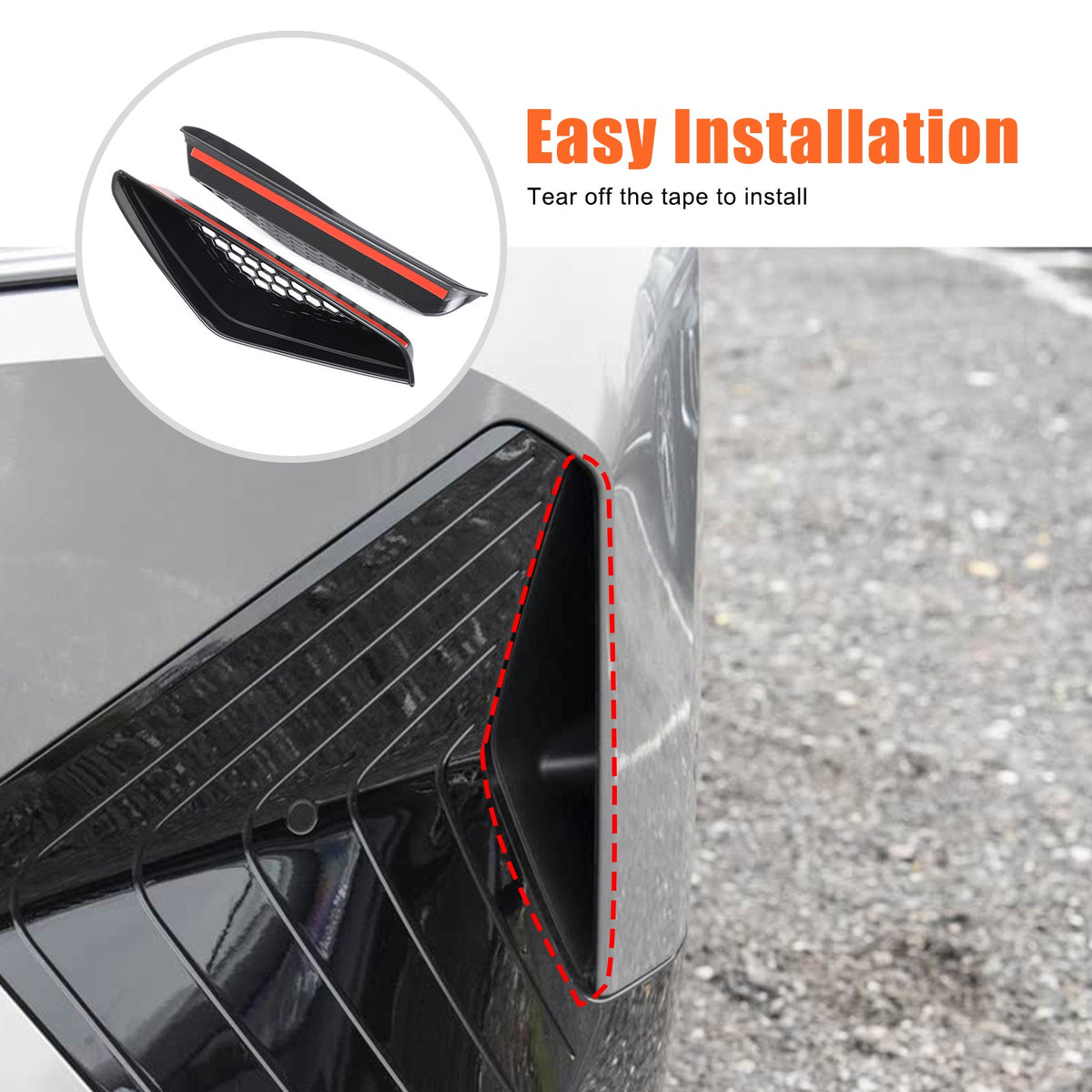 Glossy Piano Black Front Bumper Side Air Vent Grille Trim For BMW iX i20 2022-24 15