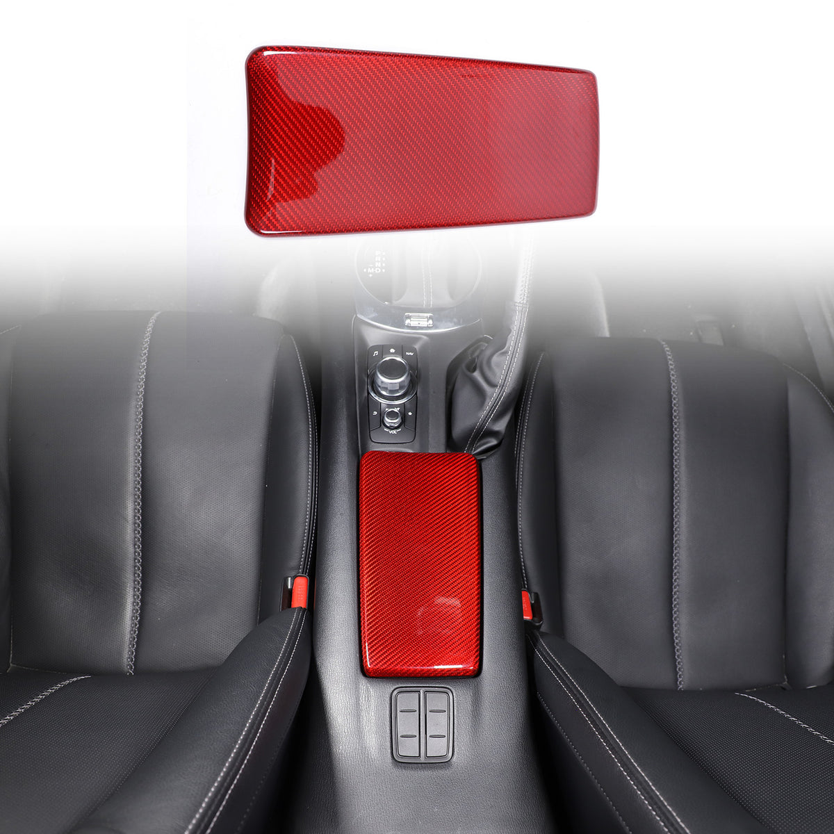 Real Carbon Fiber Center Console Armrest Box Cover Trim For Mazda MX-5 Miata 16+ 13