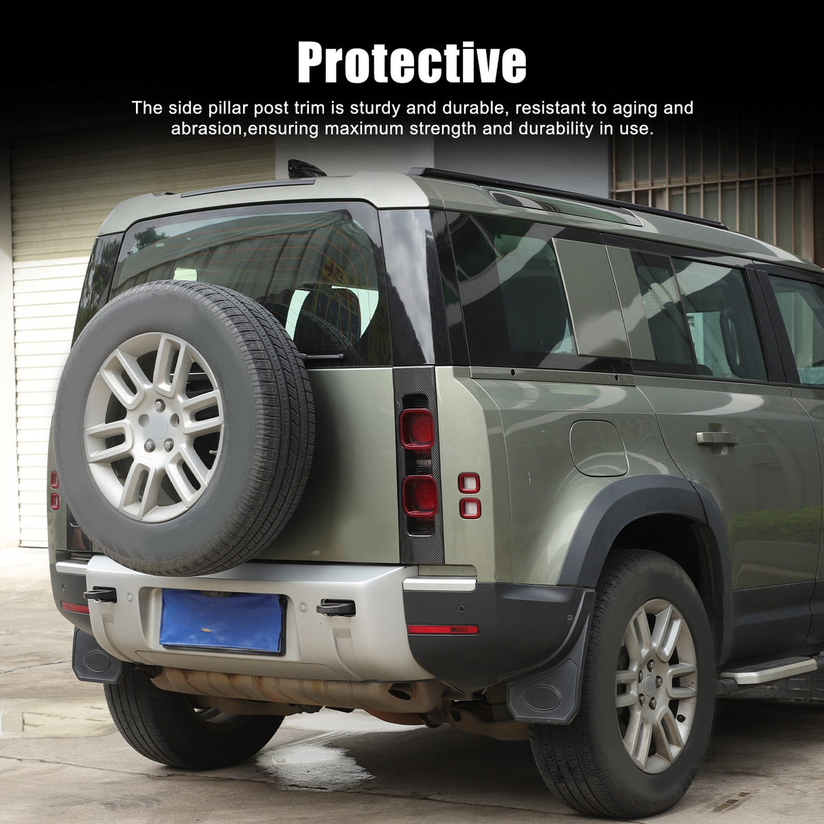 Real Carbon Fiber Rear Tail Light Panel Trim For Land Rover Defender L663 20-25 7