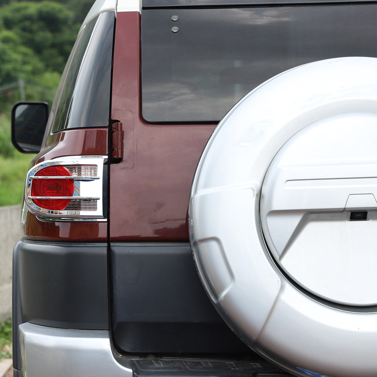 Chrome Silver Rear Tail Light Lamp Cover Trim For 2007-2014 Toyota FJ Cruiser 22
