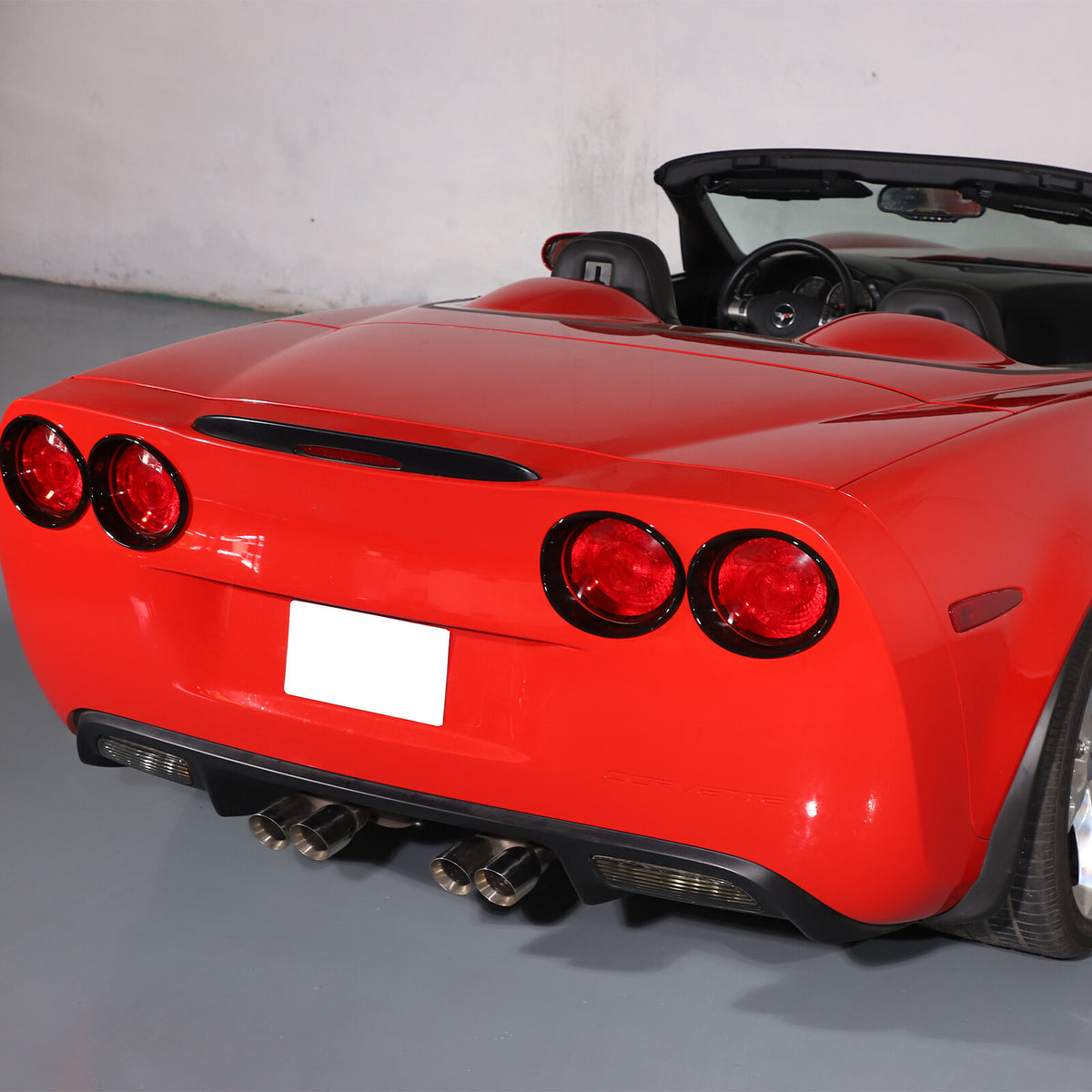 Gloss Black Tail Light Surround Trim Ring For Corvette C6 2005-2013 10