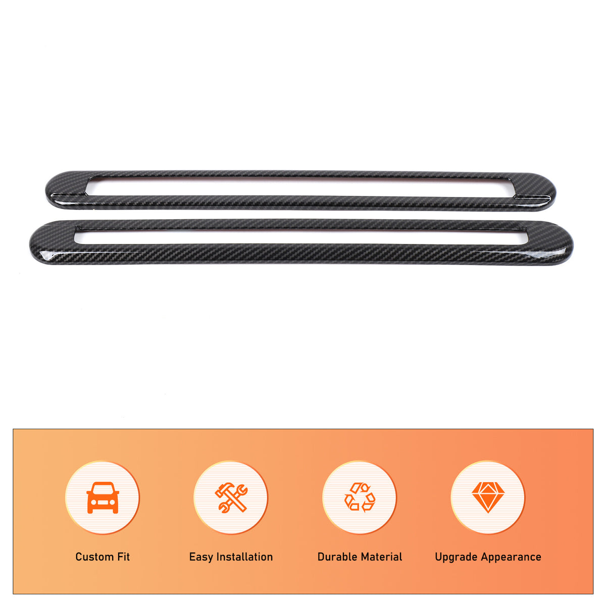 Carbon Fiber ABS Exterior Front Bumper Door Trim For Benz G-Class W465 2025+ 54