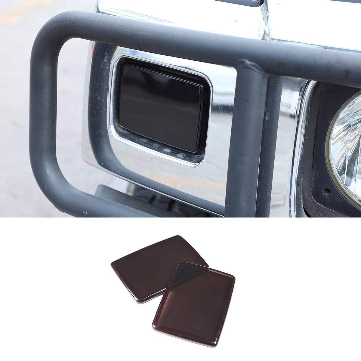 18pcs Smoked Front Rear Side Tail Light Roof Light Trim Cover For Hummer H2 7