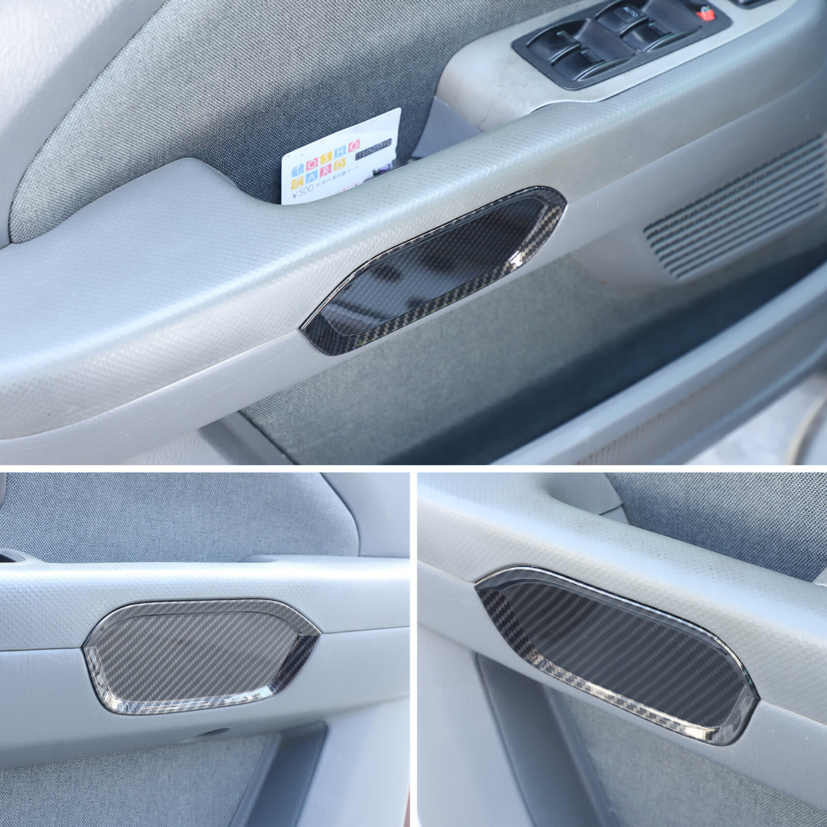 ABS Carbon Fiber Door Panel Armrest Handle Bowl Trim For Honda Pilot 03-08 US 6