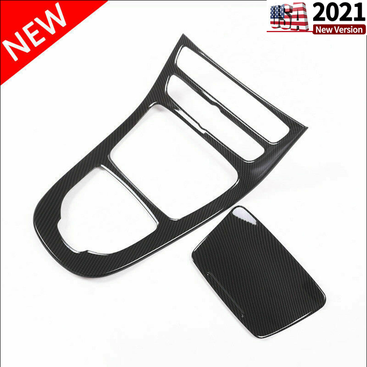 Carbon Fiber Look Center Control Panel Cover For Mercedes Benz E Class 16-2018 3
