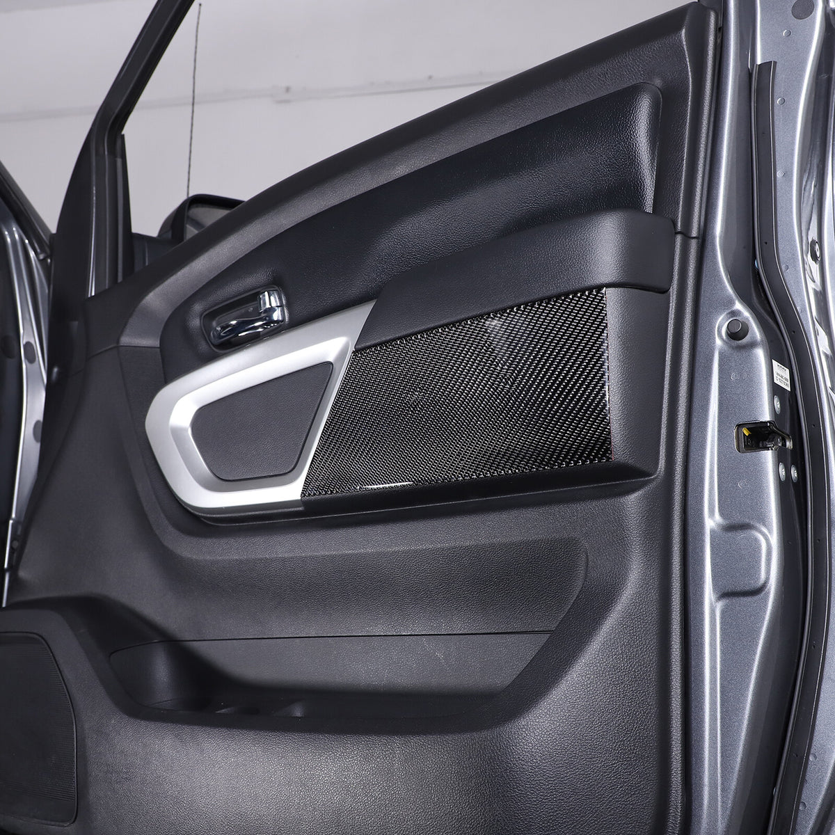 Carbon Fiber Inner Door Trim Panel Sticker For Nissan Titan 2016-23 6